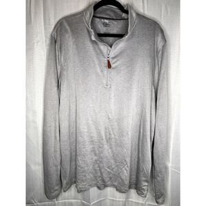 NWT C&C California Pullover Mens XL Gray Quarter Zip Up Mock Turtle Neck Soft